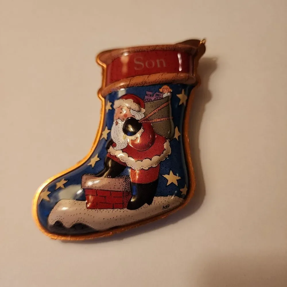 Hallmark Keepsake Ornament Pressed Tin Son Dated 1997